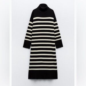 ZARA KNIT MIDI DRESS